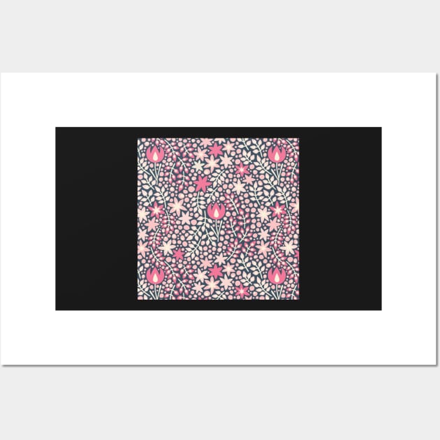 Pink Flowers Wall Art by greenoriginals